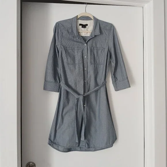 Calvin Klein Stripe Shirt Dress - Picture 1 of 4